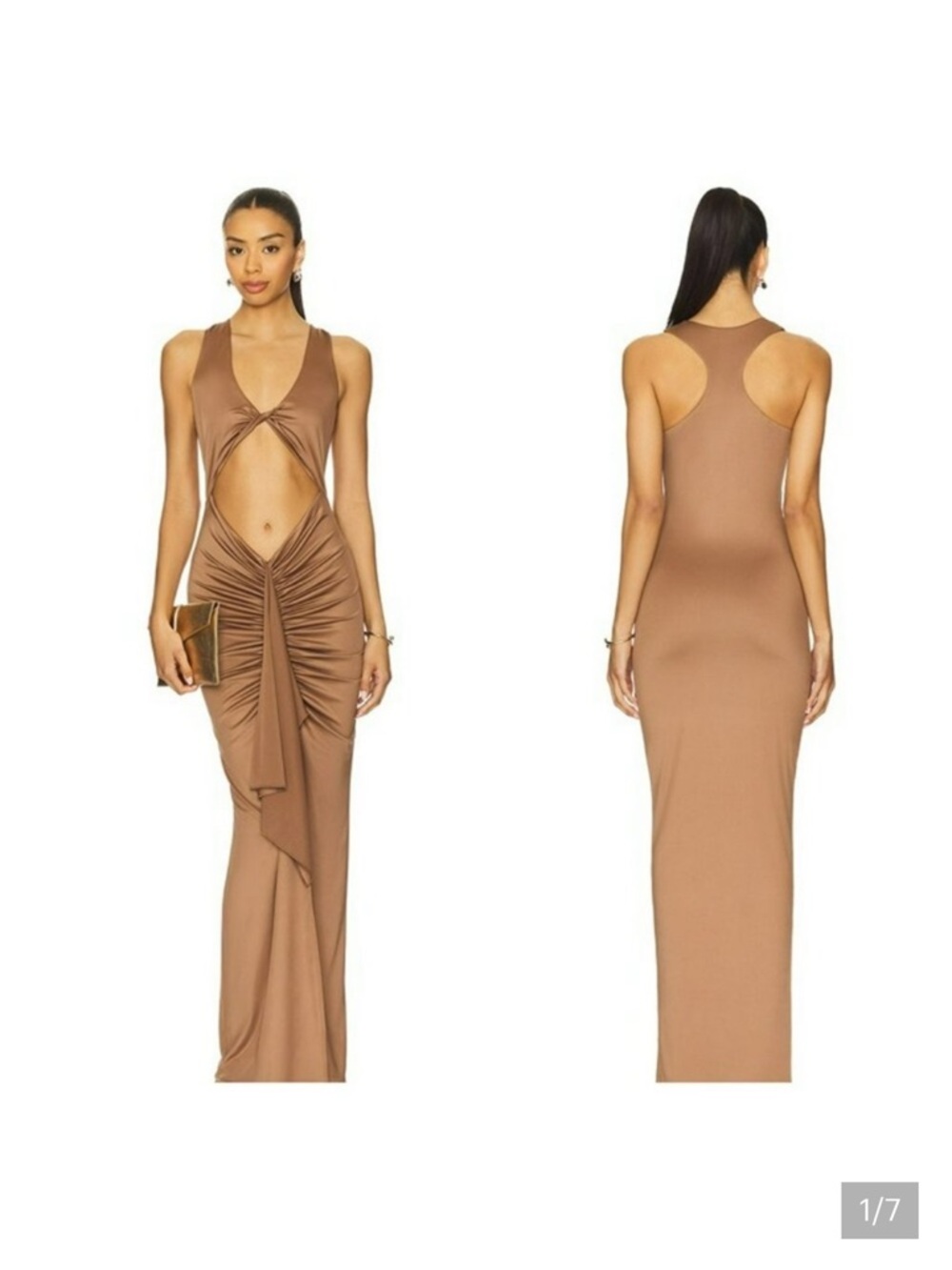 Superdown Amai Maxi Dress Brown